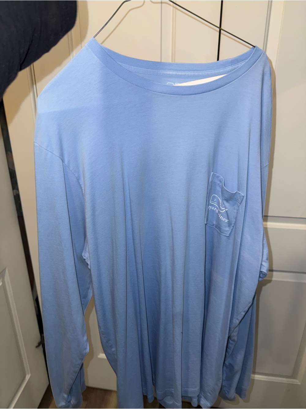 Vineyard Vines Men’s Sky Blue Long Sleeve Pocket Tee